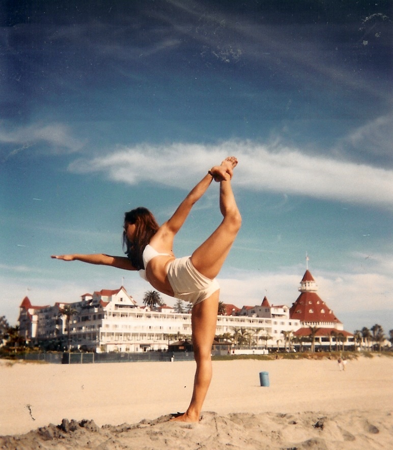 Triza Monte on yoga at the beach